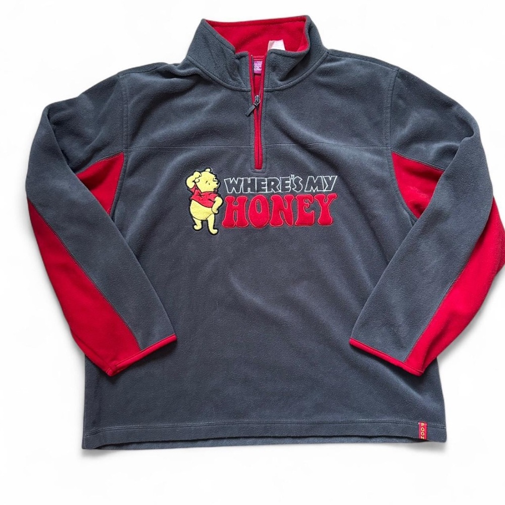 Gray and Red Winnie the Pooh Quarter Zip